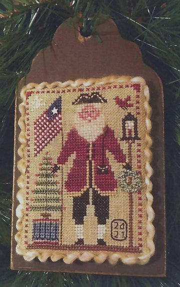 HMSP - XM-021 - Santa Ornament - Flag Waving Santa