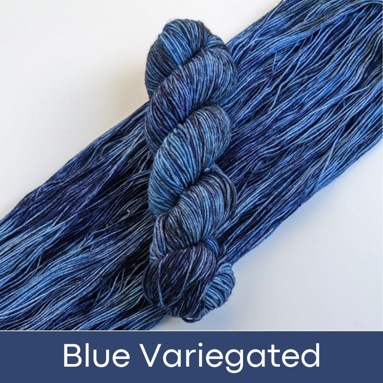 MKWL - Yarn Dye Kit: Fingering / Blue Variegated