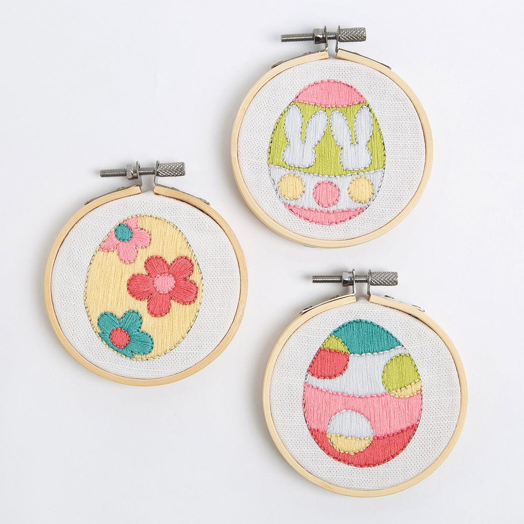 WCC - Embroidery Kit - Easter Eggs 3" - 3 Pack