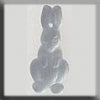 MHB - Glass Treasures - 12191 - Front Standing Rabbit - Matte Crystal