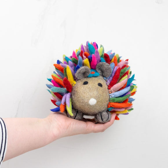 TWR - Felt Hedgehog - Large - Rainbow