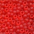 MHB - Size 06/00 Glass Pony Beads - 16617 - Frosted Red