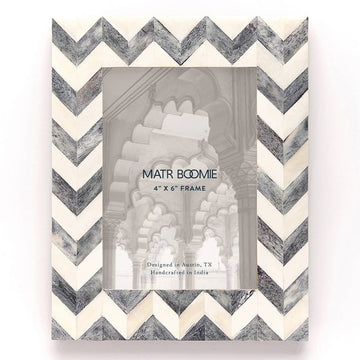MBFT - Rudra Storm Carved Bone Frame - Gray and White - 5x7