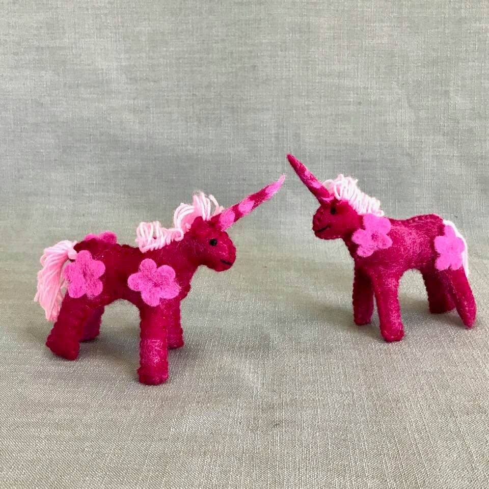 TWR - Felt Unicorn - Mini - Hot Pink