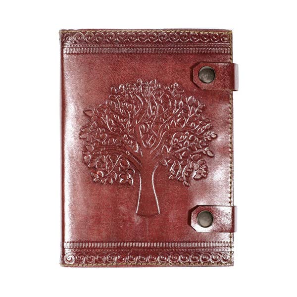MBFT - Tree of Life 5x7 Leather Journal-Refillable Recycled Paper