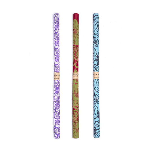 MBFT - Recycled Paper Gift Wrap Single Rolls-Assorted Eco Friendly