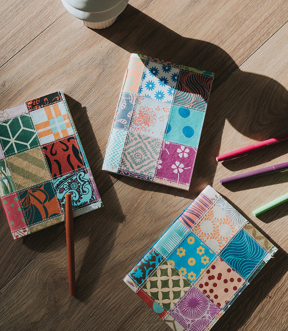 MBFT - Rangoli Patchwork 5x7 Journal Recycled Paper - Assorted