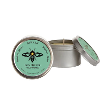 BDWW - Beeswax Aromatherapy Tin - Awaken - Grapefruit and Spruce