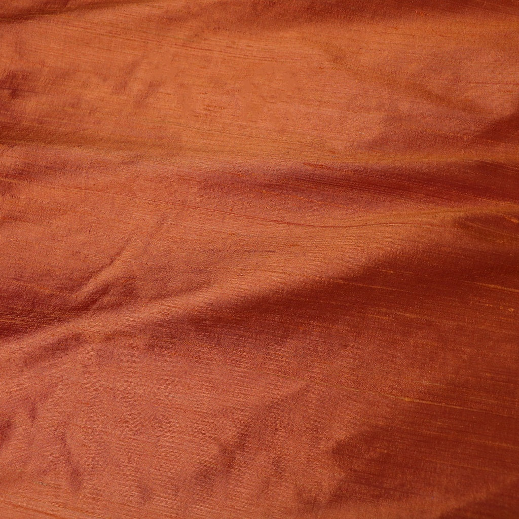 SS - Hand Dyed Dupioni Silk - Fat 04 - HDDS002 - Pumpkin