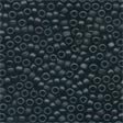 MHB - Size 11/0 Frosted Glass Seed Beads - 62014 - Black