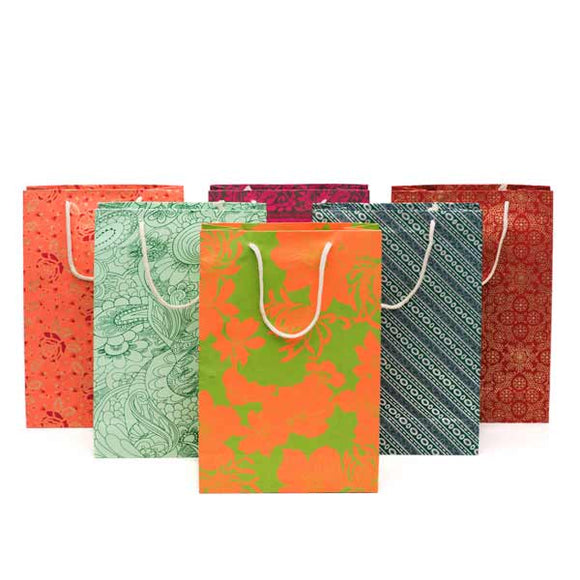 MBFT - Recycled Paper Tall Gift Bag 15x10x4.5 - Assorted