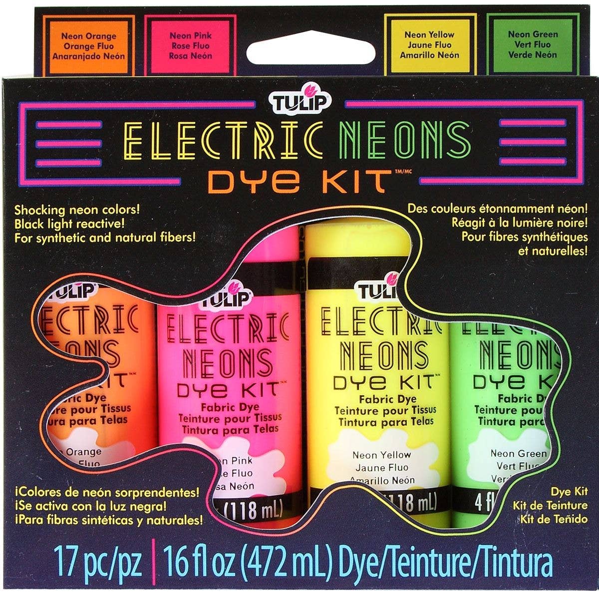 Tulip Electric Neons 16 fl. oz. 4-Color Dye Kit