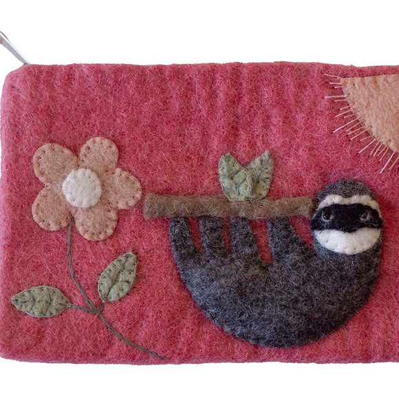 GLG - Sloth Felt Zipper Pouch