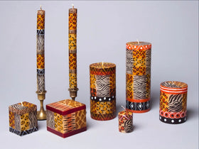 THAR - Animal Print Candle: Taper 9in Pair (8 hour burn time)