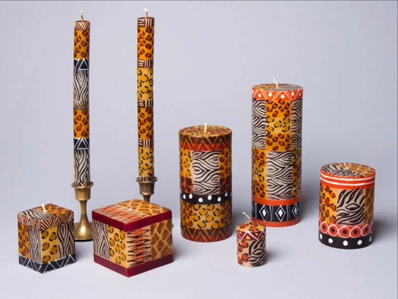 THAR - Animal Print Candle: Taper 9in Pair (8 hour burn time)