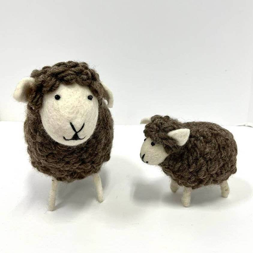 TWR - Felt Sheep - Small - Brown