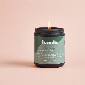 MBFT - balsam sage 8oz holiday candle- soy wax