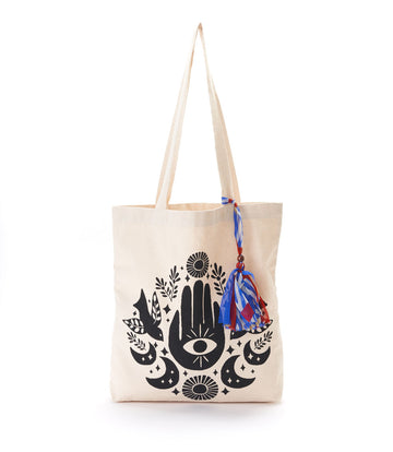 MBFT - Chahna Hamsa Moon Phase Canvas cotton Tote Bag