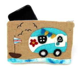 GLG - Happy Camper Van Felt Zipper Pouch
