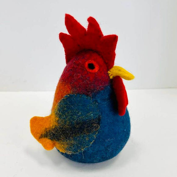 TWR - Felt Rooster - Large - Red/Blue