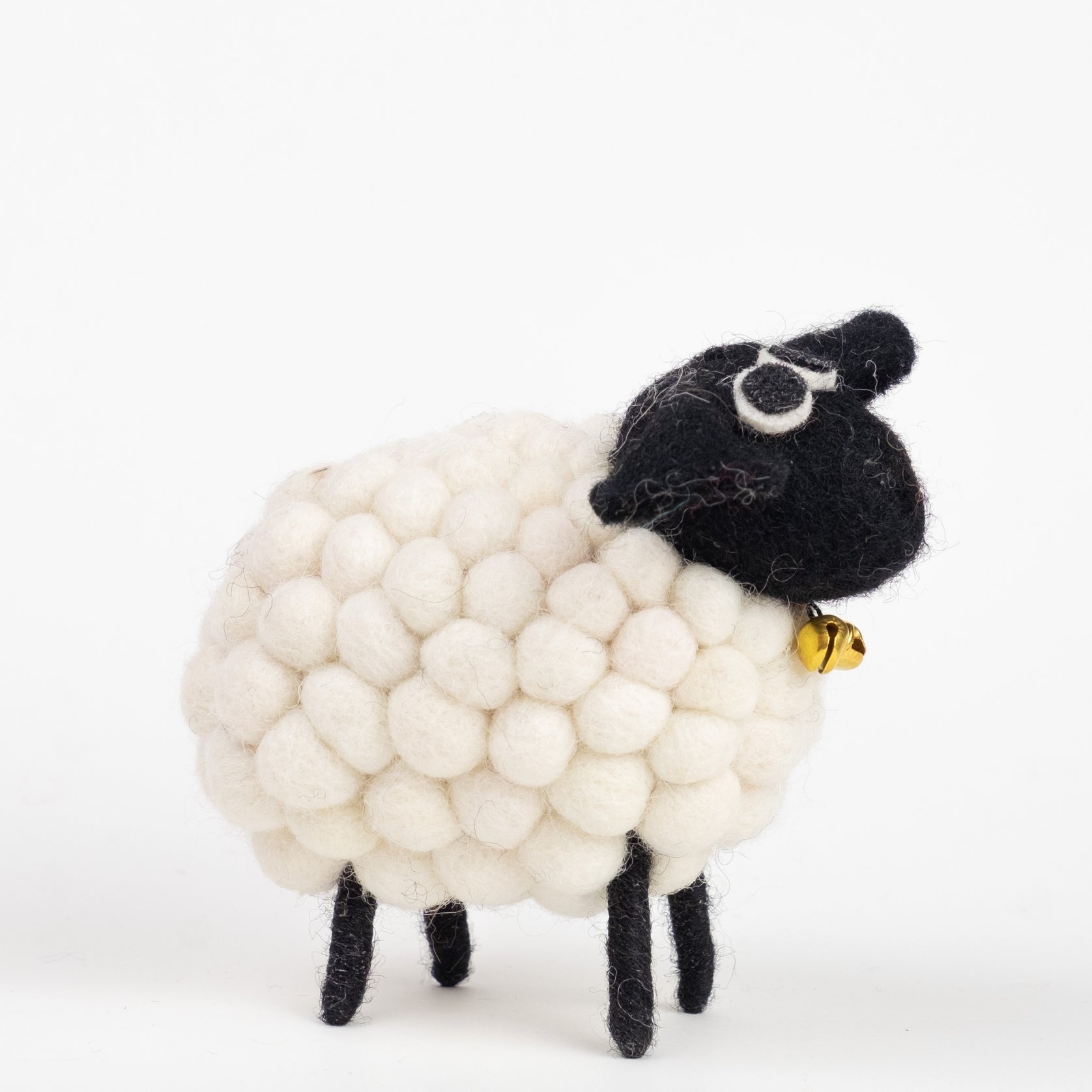 TWR - Felt Sheep - Large - Black and White