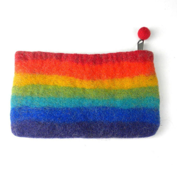 GLG - Rainbow Felt Zipper Pouch