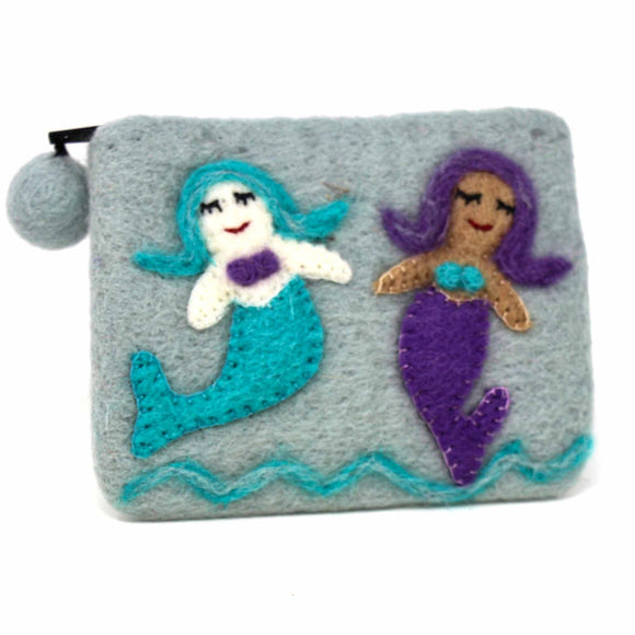 GLG - Mermaid Felt Zipper Coin Purse