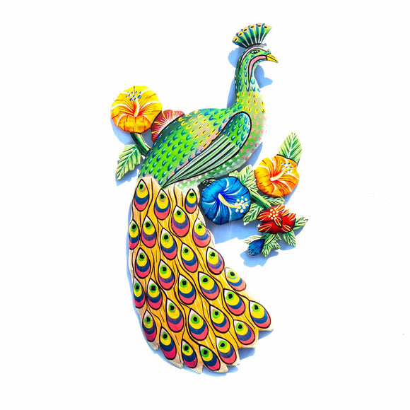 CDB - Haitian Metal Drum - Peacock and Hibiscus