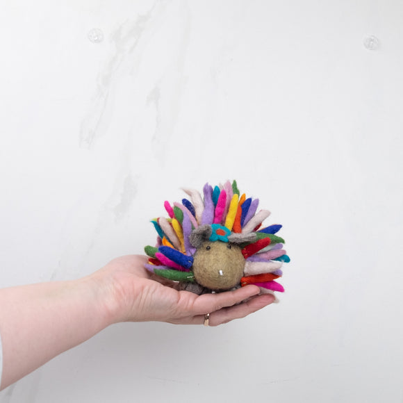 TWR - Felt Hedgehog - Small - Rainbow