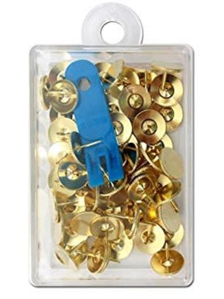 FAE - Brass Thumb Tacks with Remover - 60 Count - CNI-NP100H