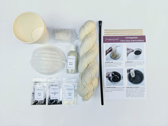 MKWL - Yarn Dye Kit: Fingering / Blue Variegated