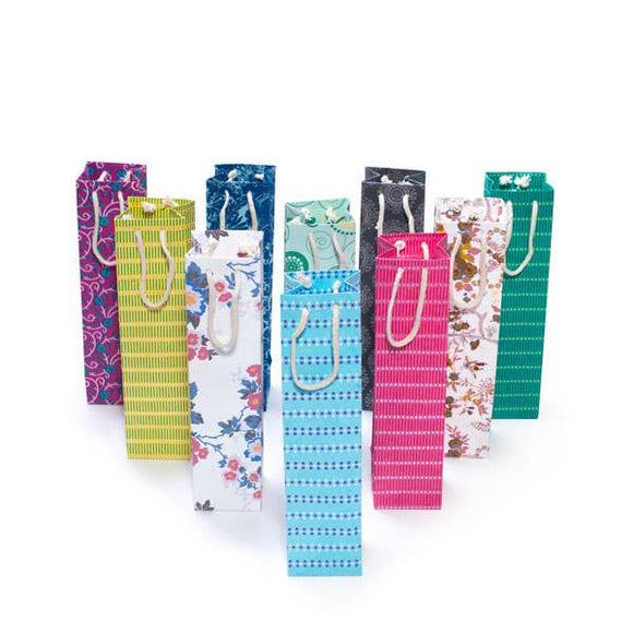 MBFT - Recycled Paper Wine Gift Bag - Assorted Eco-Friendly