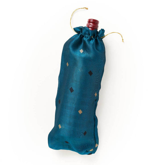 MBFT - Eco Friendly Wine Gift Bag - Assorted Upcycled Sari